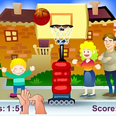 バスケットボール投げ