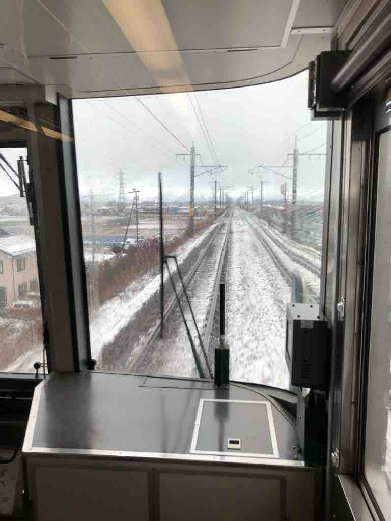 大回り乗車中 大雪の湖西線 Jr西日本 Lm404