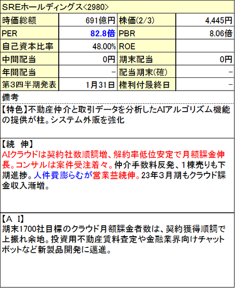 SREホールディングス_情報