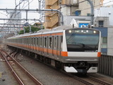 JR東日本E233系電車(国立駅にて、'20.06.21撮影)