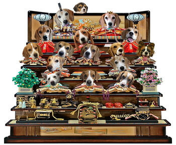 ひな祭りのビーグルさんとお友達 ブラんち