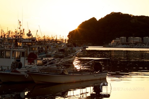 篠島漁港_夕日_漁船_2016-04-05- 005