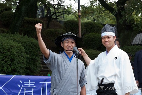 名古屋城篠島矢穴石式典_おもてなし武将隊_2012-09-23 13-42-53