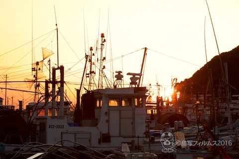 篠島漁港_夕日_漁船_2016-04-05- 016