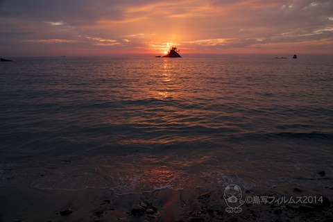 松島の夕日_鯨浜_2014-10-25_16-59-05