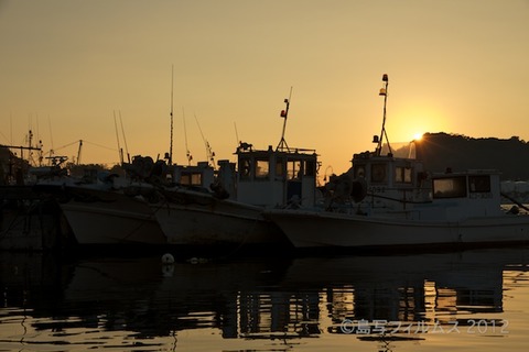 漁港_夕日_篠島_風景_漁船_#Silhouette_2012-08-25 18-07-28