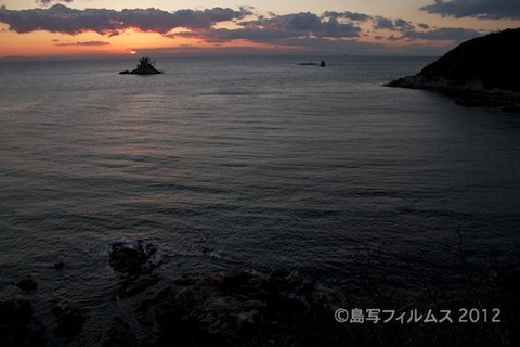 松島の夕日_ 夕陽百選_歌碑公園_2012-01-31 17-10-56