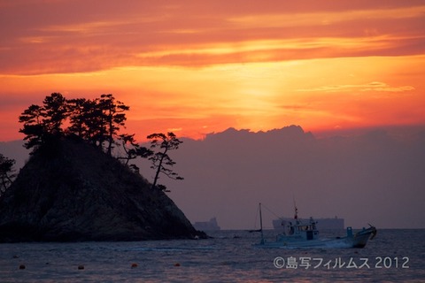 松島の夕日_ 夕陽百選_汐味海岸_2012-11-30 16-38-52