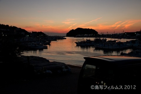 漁港_夕日_篠島_写真_漁船_#Silhouette_2012-09-12 18-17-23