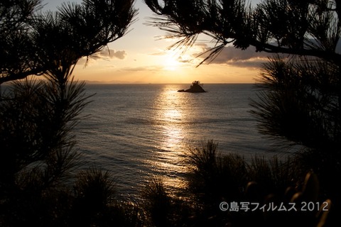 松島の夕日_ 夕陽百選_歌碑公園_2012-01-31 16-48-32