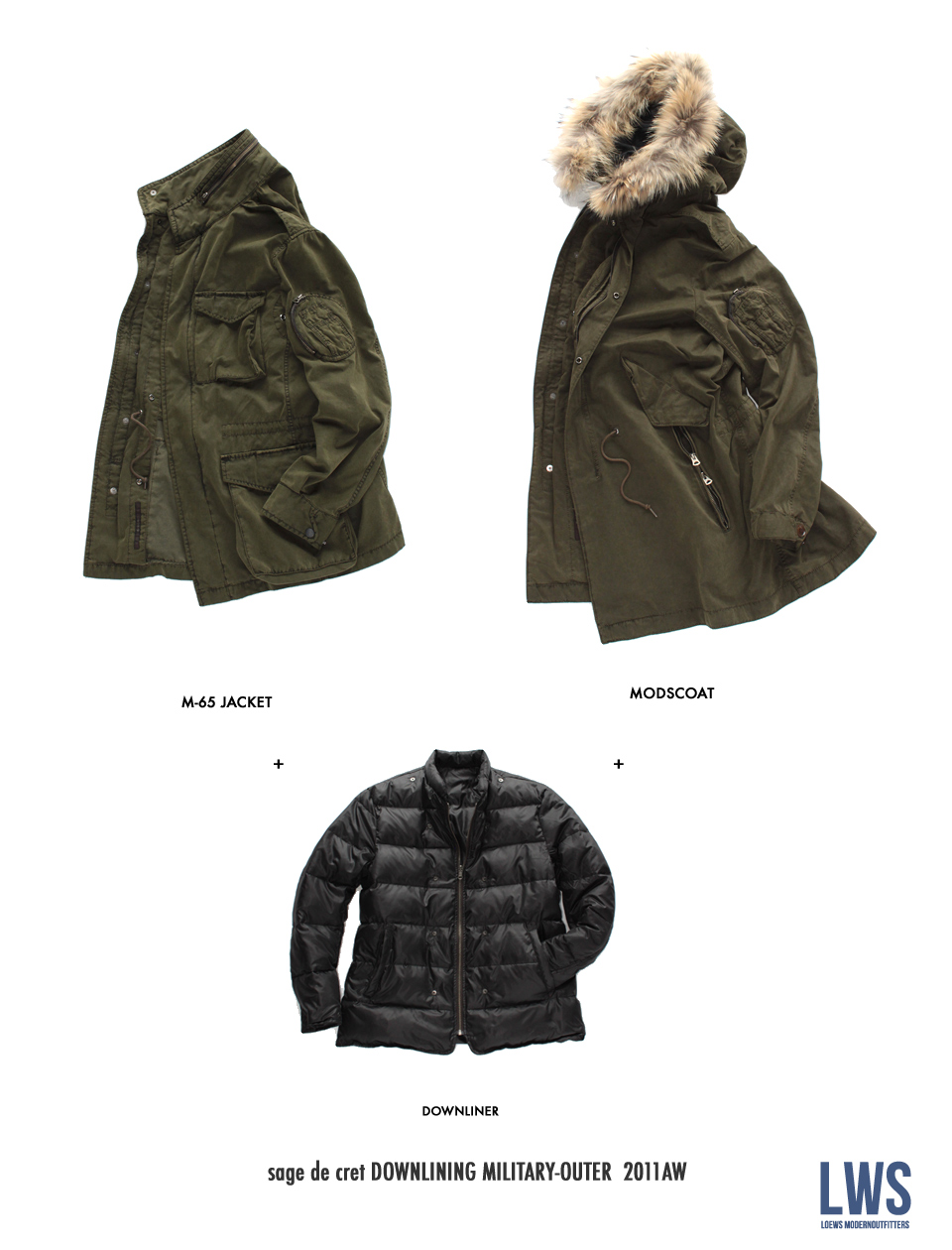 sage de cret ポプリンピーチM-65ジャケット・モッズコート入荷
