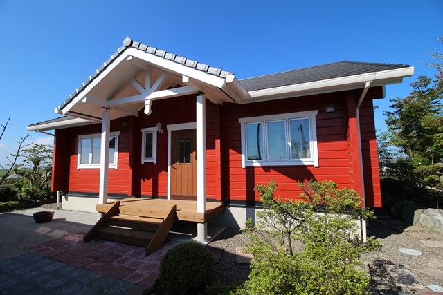 北欧ヴィンテージログハウス平屋タイプ ログワークスのモデルハウスその1 鹿児島 ログワークスのブログ