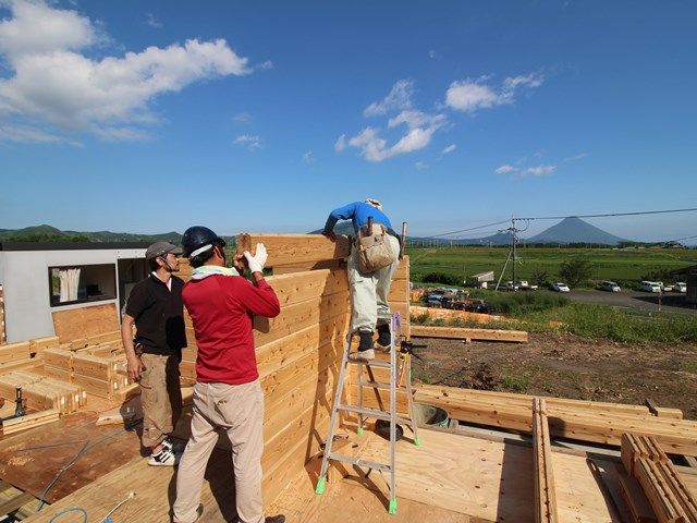 鹿児島県南九州市頴娃町のマシンカットログハウスの組み上げ 鹿児島 ログワークスのブログ