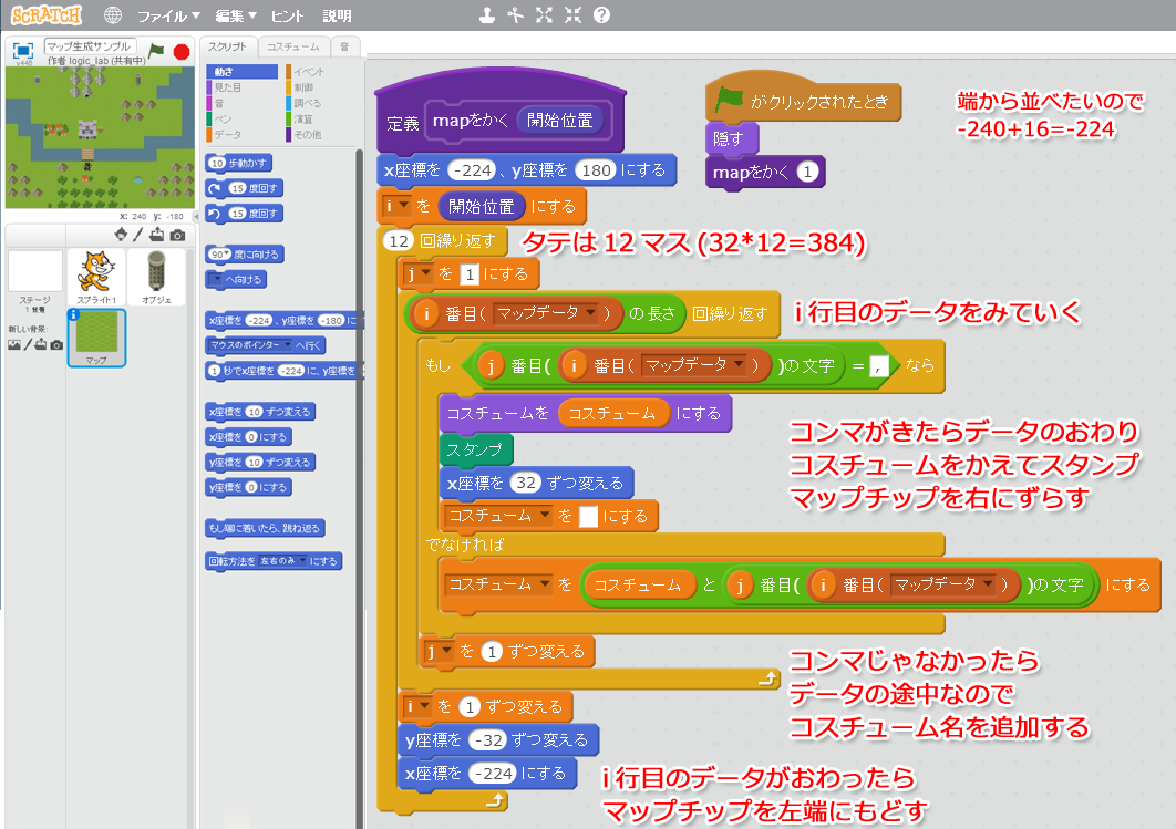 プログラムでrpgのマップを生成したい ロジックラボ For Kids