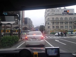 路面電車が走る鹿児島市