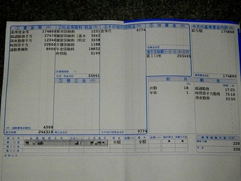 賃金支払明細票 6月分 トヨタ自動車