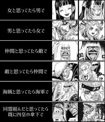 ワンピース 男だと思ったら女 女だと思ったら男 リュウリュウだと思ったらウオウオ ワノ国の想定外まとめ アニメ ゲーム 最速情報 ドンドン
