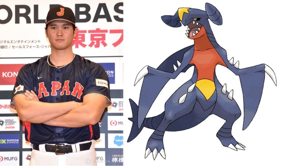 ポケモンのガブリアスと大谷翔平とに驚きの共通点が！？そ、そっくりやんけ～