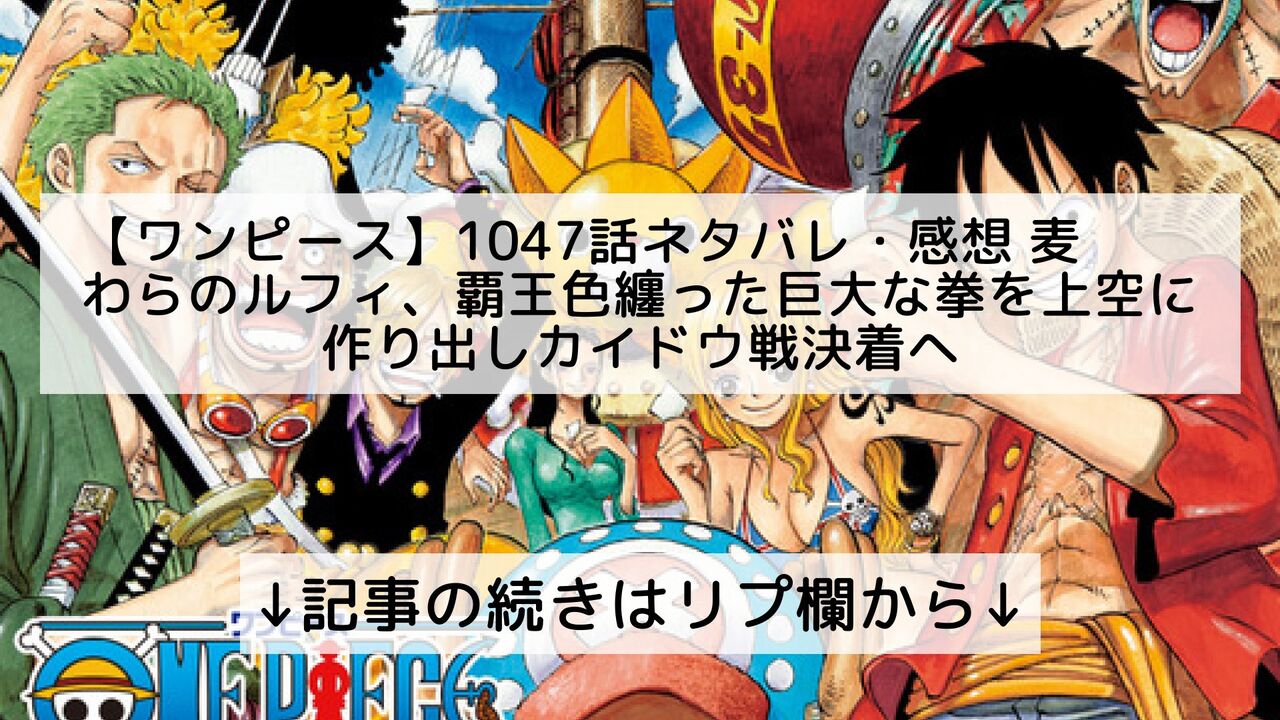 決着はもうすぐ ルフィ 島サイズのパンチでカイドウを潰す ワンピース1047話 アニメ ゲーム 最速情報 ドンドン