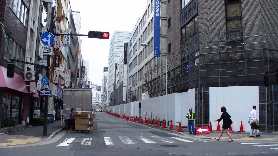 銀座六丁目再開発地区 解体準備 東京工事風景 銀座六丁目再開発地区 解体準備 東京工事風景