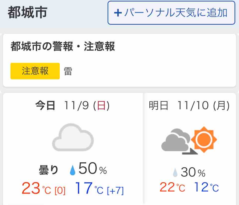 都 城市 の 天気