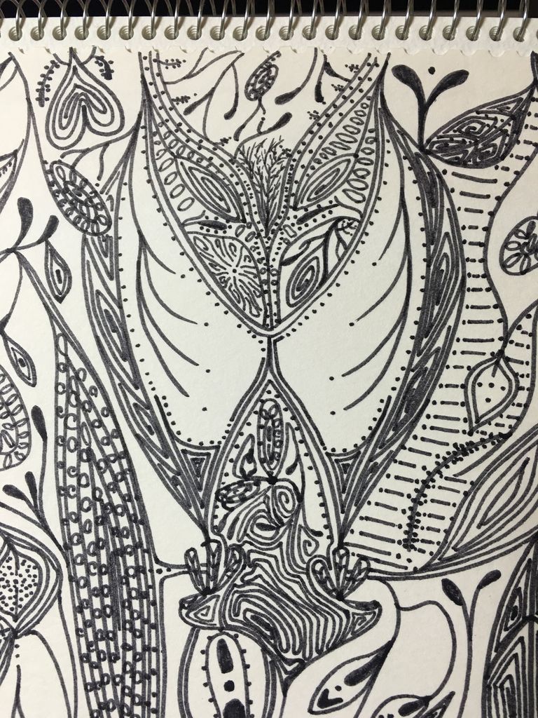 作品紹介④ ペン画 : 悠々自適