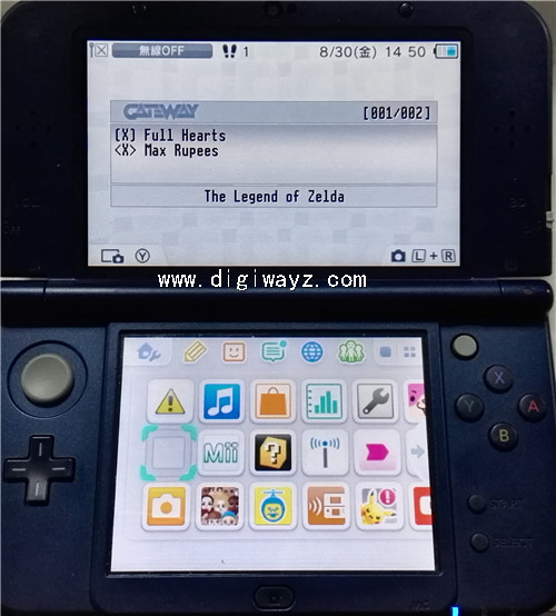 Gateway 3dsでチート検索機能の使い Dstt