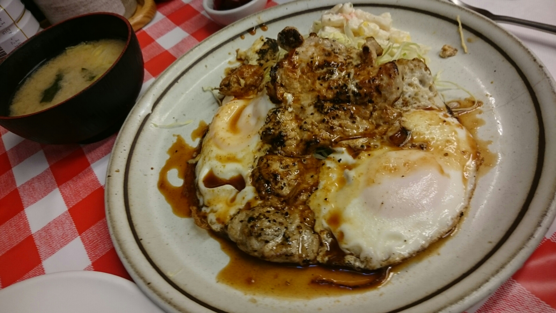 658日替り ポークエッグ定食 江戸川橋三好弥さん さてと 658日替り ポークエッグ定食 江戸川橋三好弥さん さてと
