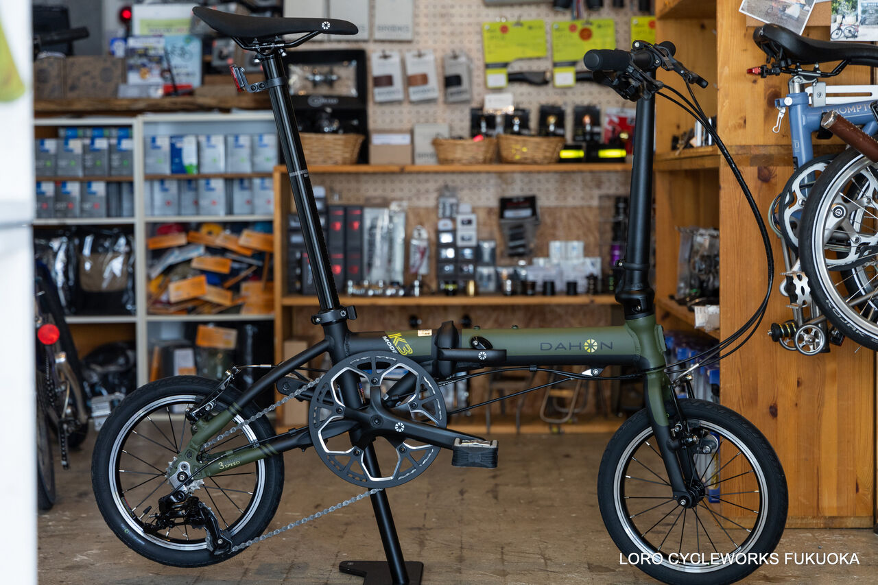 DAHON K3特別色 アーミー/ブラック店頭に1台在庫有りです。 : LORO