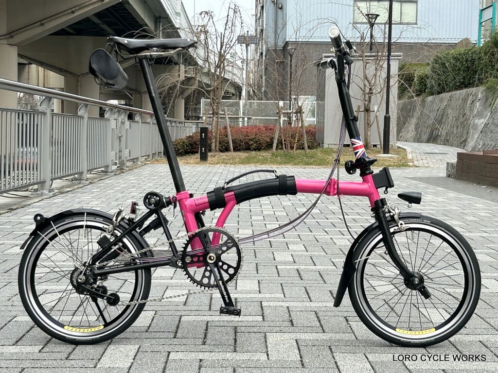 ピンクBROMPTONカスタム 完！！ : LORO CYCLE WORKS