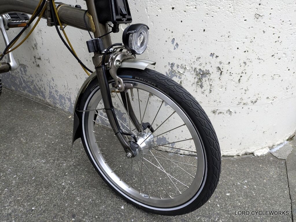 BROMPTON専用　SONハブダイナモセット CYCLETECH-IKD : BROMPTON SON Hub Dynamo Set inc. F. Wheel