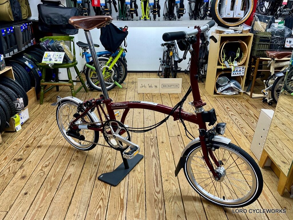 BROMPTON 6速折りたたみ自転車 クラレット BROMPTON 6速折りたたみ自転車 クラレット