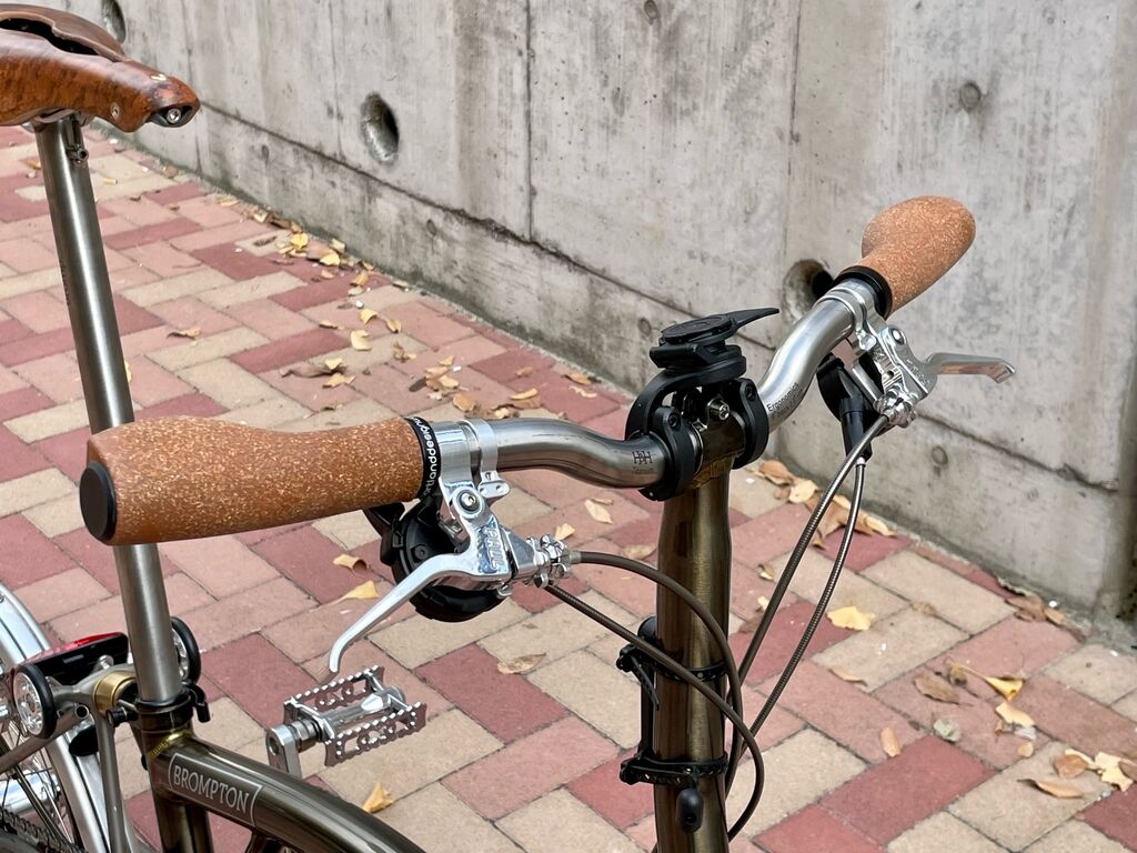 Brompton ブロンプトン ポリッシュMハンドル ポリッシュ加工品】BROMPTON純正Mハンドルバー(現行品) | LORO