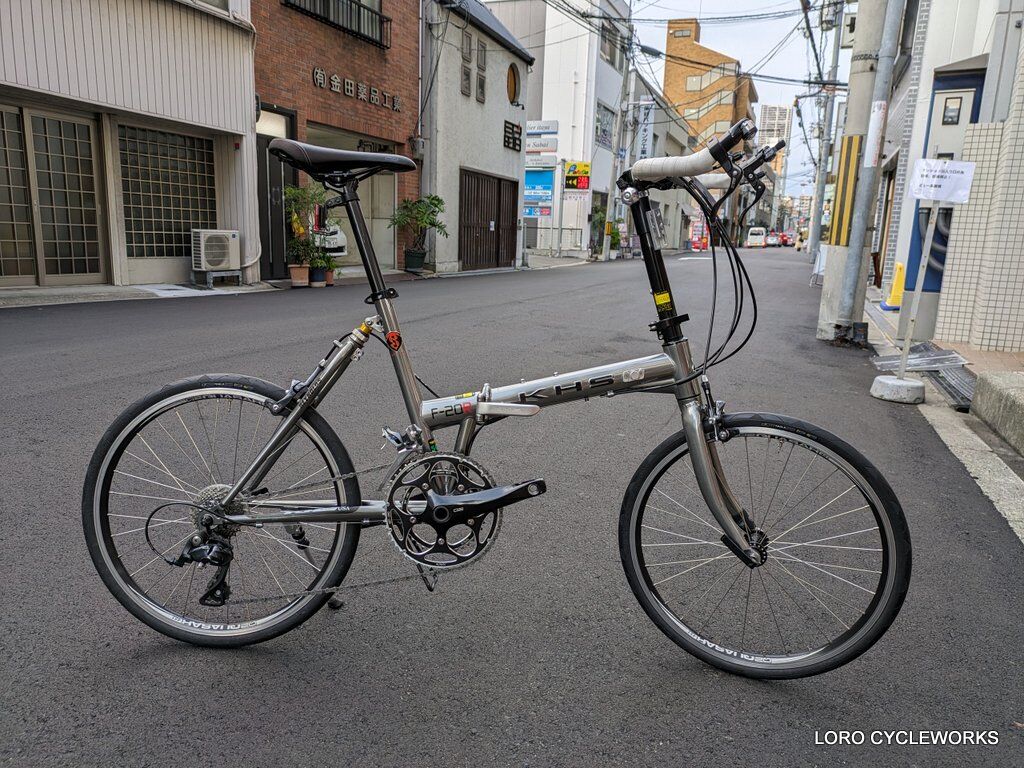 KHS F-20RC 折りたたみ自転車、ミニベロ KHS F-20RC ANNIVERSARY 限定モデル。ハイグレードなパーツが散りばめ