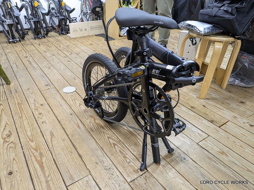 DAHON K9XにBIG APPLEとダブルレッグキックスタンドを付けてご納車