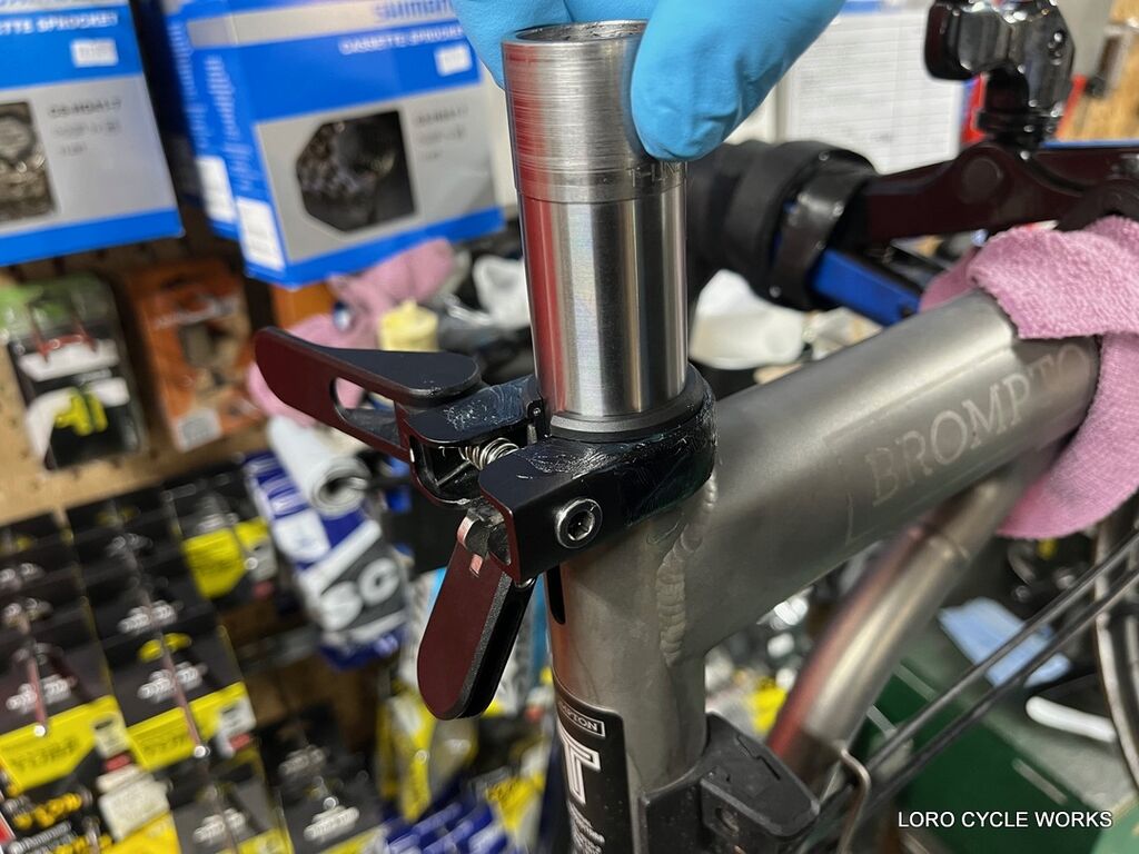 たぶん日本初？BROMPTON T Line シートスリーブ交換～その2～ : LORO