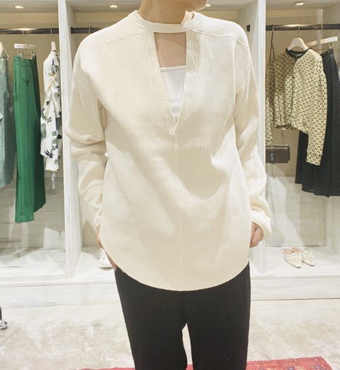 CLANE◇W FACE HEAVY RIB TOPS アイボリー 2