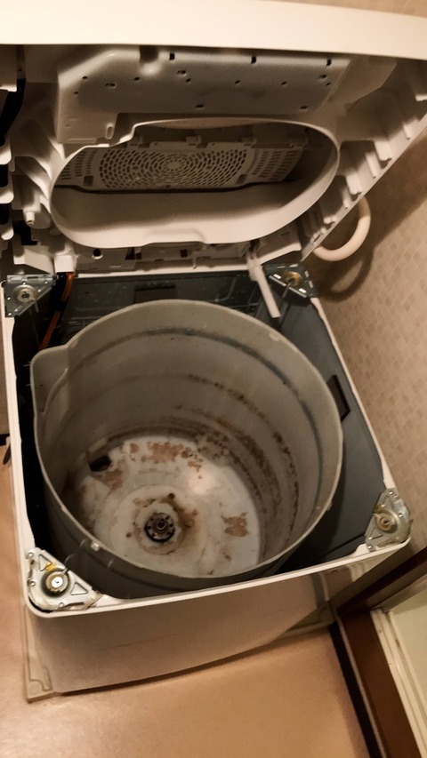 【衝撃画像】洗濯機分解して掃除しようとした結果ｗｗｗｗｗｗｗ