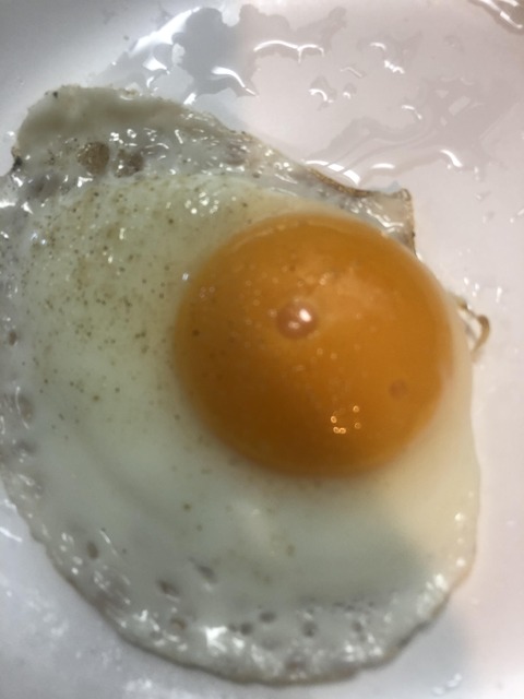 目玉焼きさん、食べ方がパンに挟むしかない