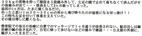 ２０１８怪我