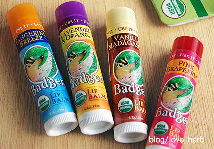 バジャー オーガニッククラシックリップバーム 4本入り