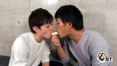 バナナ大好き!ジャニカワFaceの青年が練乳ペロペロでHにハッテン☆