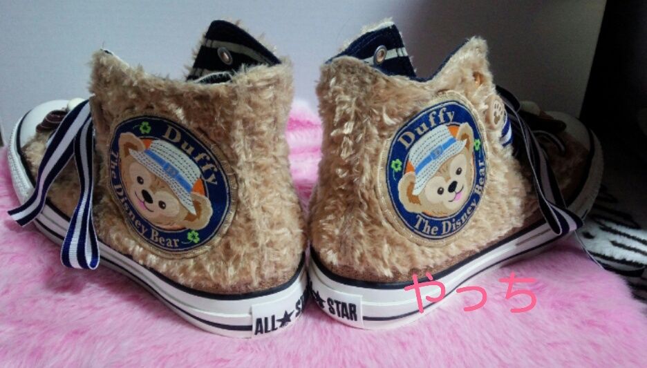 ダッフィーコンバース可愛くカスタマイズしたよ ダッフィー メイちゃんとほのぼの生活