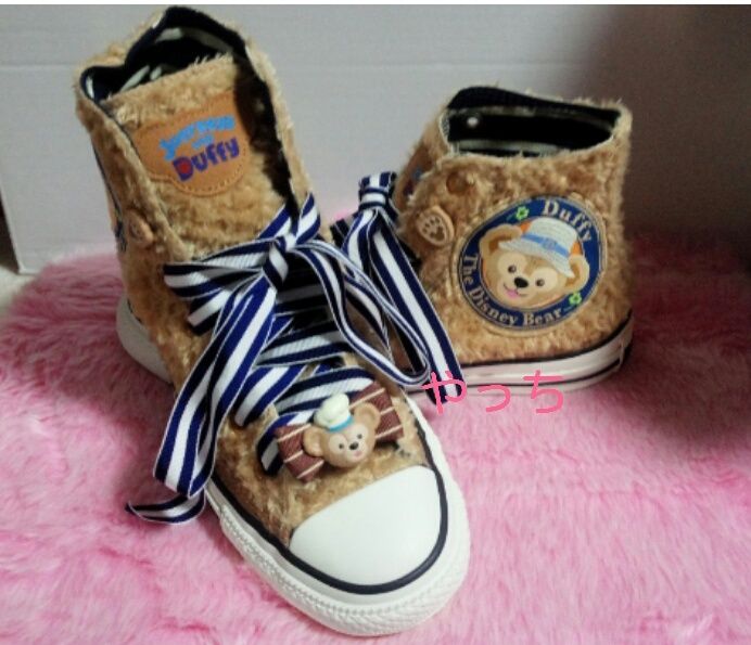 ダッフィーコンバース可愛くカスタマイズしたよ ダッフィー メイちゃんとほのぼの生活