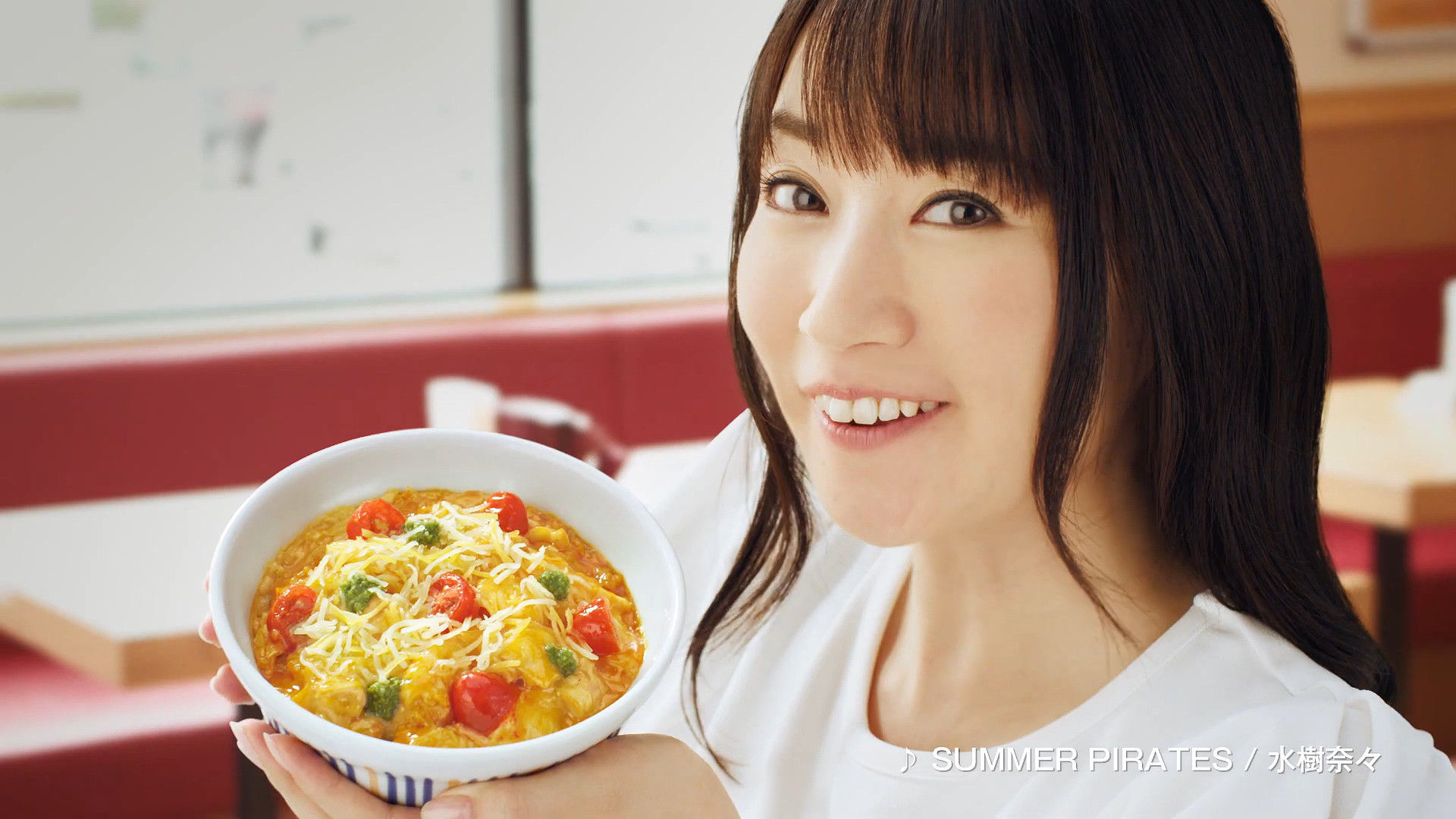 なか卯cm 19 親子丼イタリアン 水樹奈々 篇 ラブミュウx水樹奈々画像