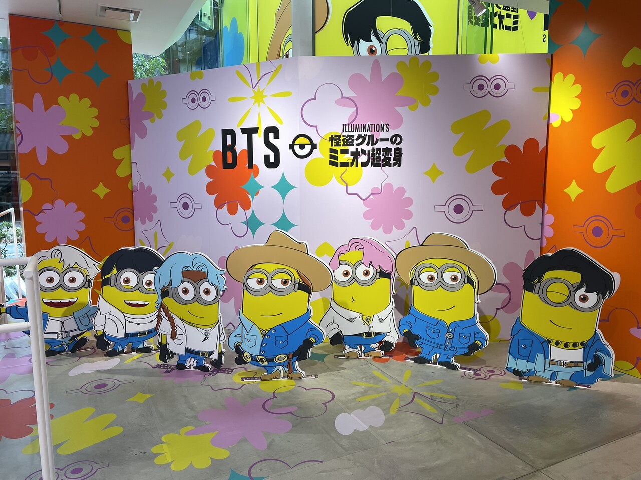 BTS X DM4(『怪盗グルーのミニオン超変身』)」のPOPUPショップに