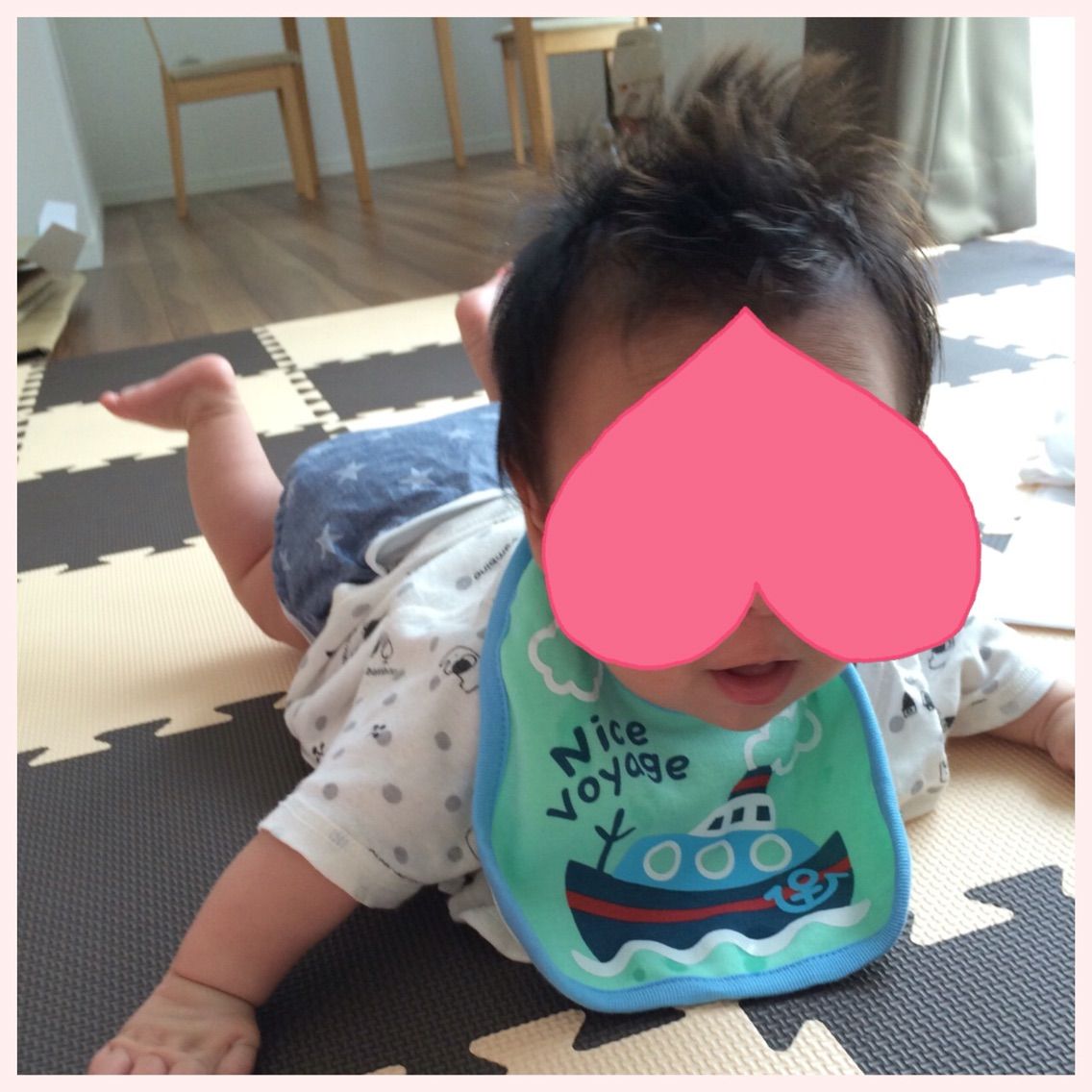 腹ばい 生後３ヶ月 ずりばい ベビー脳育サロンcomomo