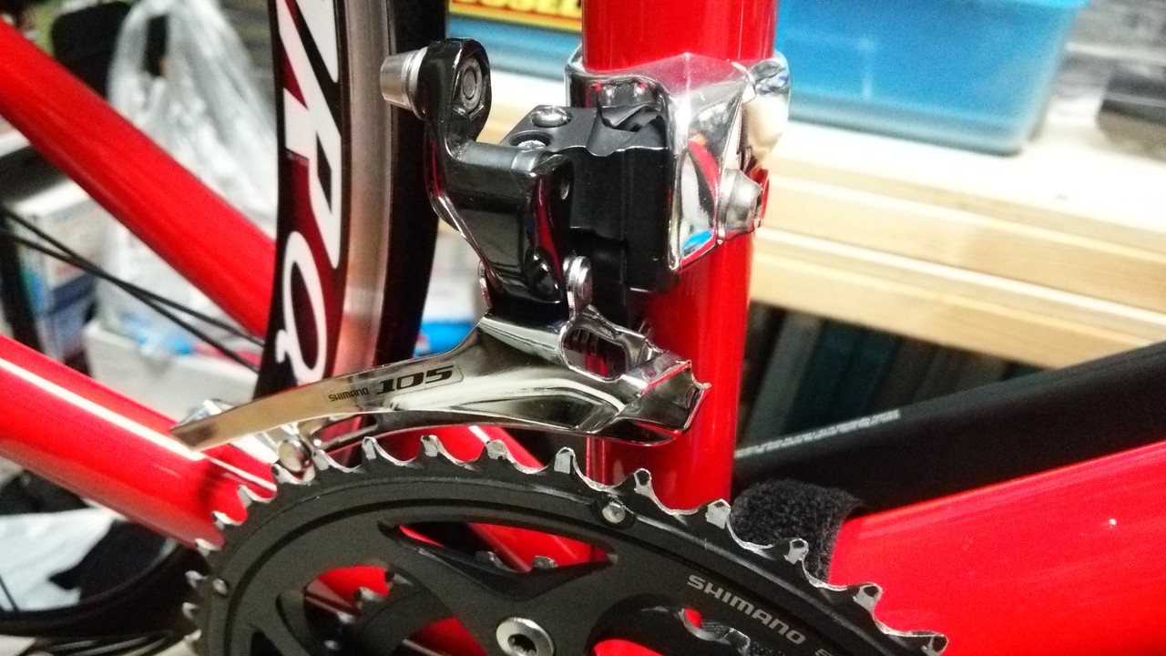 ロードバイク 不 完全組立て ４ ディレイラー組付け 電子仕掛けのリンゴ