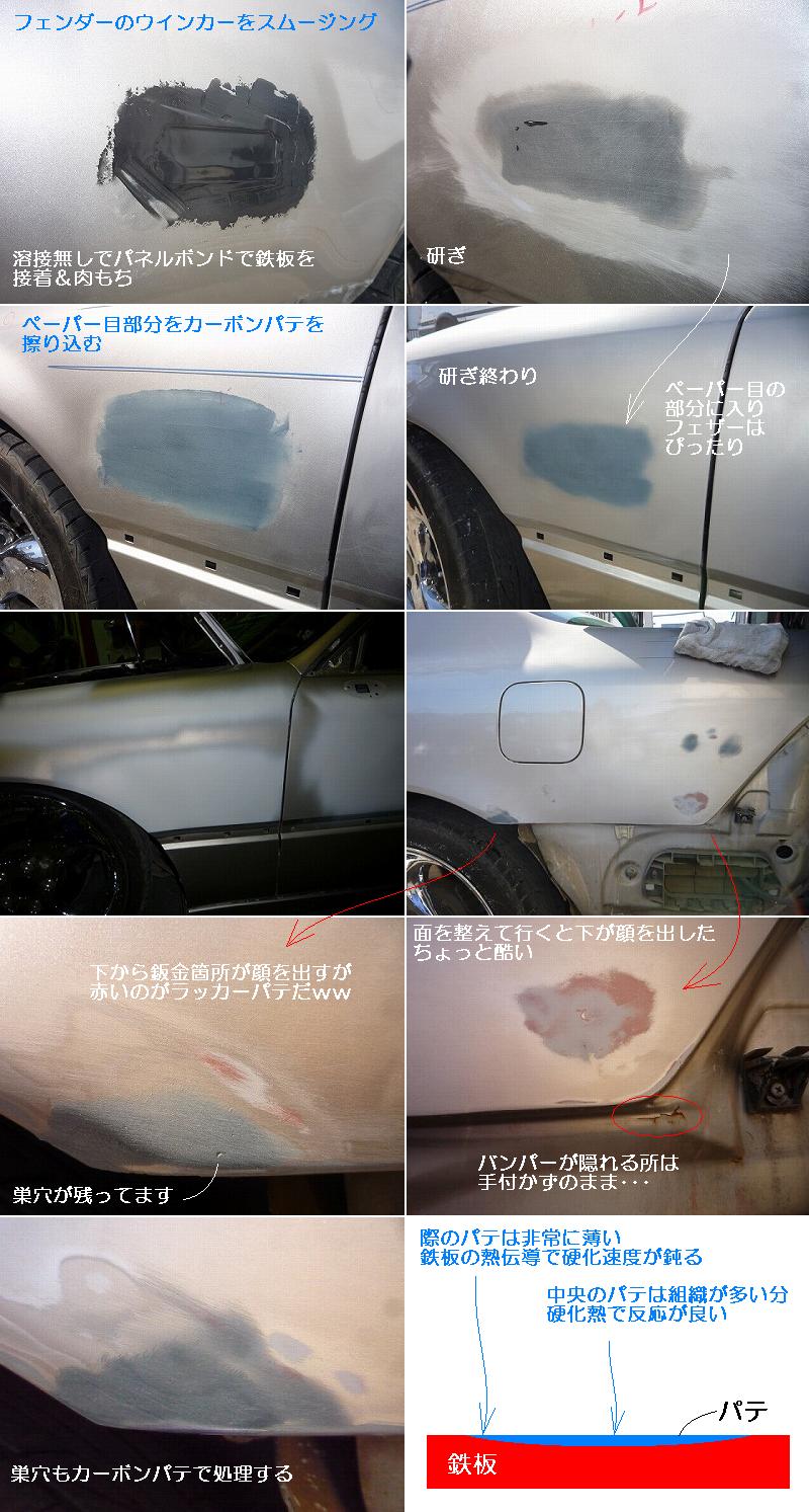 鈑金 塗装準備 パテ痩せ Lowriderfactory Classic Car Repair Shop ﾛｰﾗｲﾀﾞｰﾌｧｸﾄﾘｰﾌﾞﾛｸﾞ