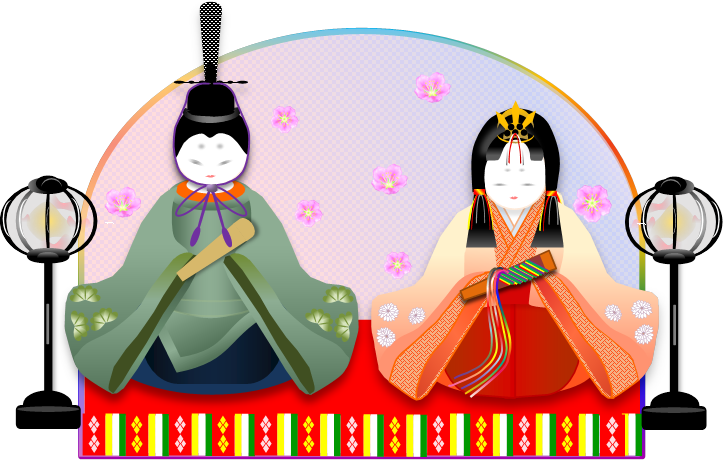 雛祭り絵 完成 さんぽ路